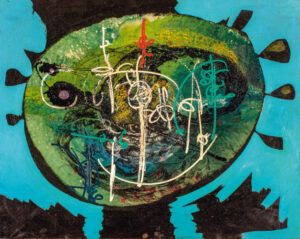 Gianni Dova. Anabasis n.1, 1953-1954. Olio su tela (olio e smalto) su tela, 80x100cm