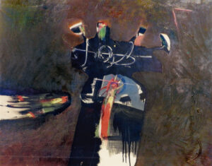 Gianni Dova. Totem, 1953-1954. Olio su tela, 80x100cm